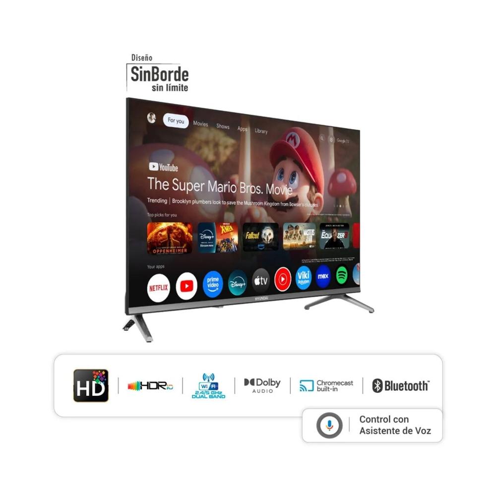 TELEVISOR HYUNDAI QLED 43 FHD SMART TV HYLED4326QG -NEGRO