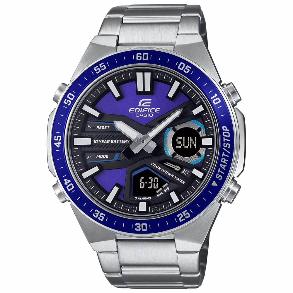 Reloj Casio Edifice EFV-C110D-2AV Digital Analógico Acero Inoxidable Dial Azul