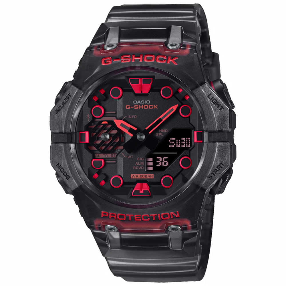 Reloj Casio G-Shock Carbon Core GA-B001G-1A Bluetooth Digital Analógico Negro Transparente