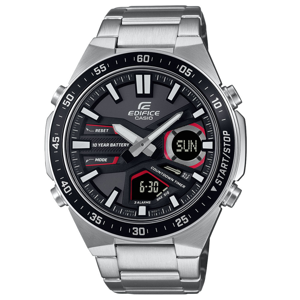 Reloj Casio Edifice EFV-C110D-1A4V Digital Analógico Acero Inoxidable Dial Negro