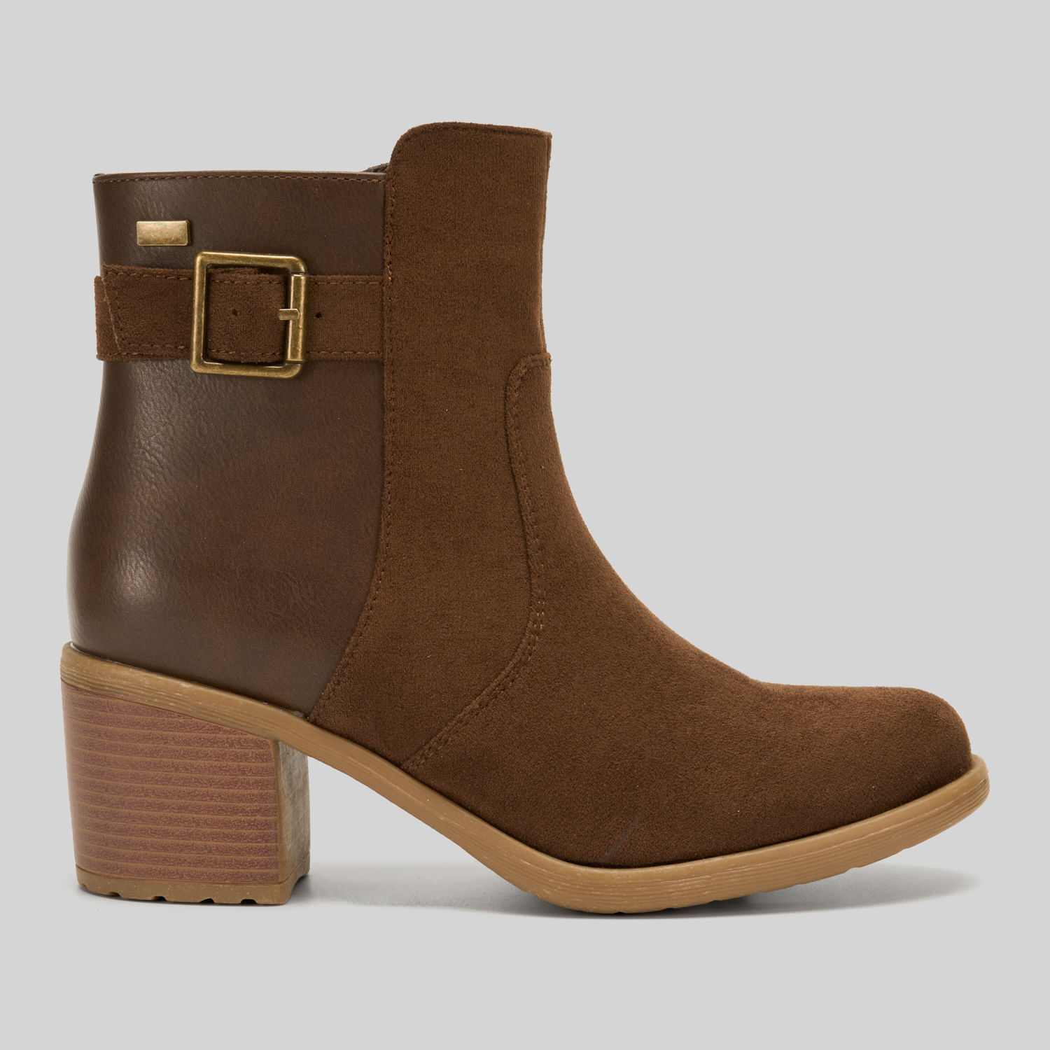 Botines Mujer Madison Hebilla Marron 35