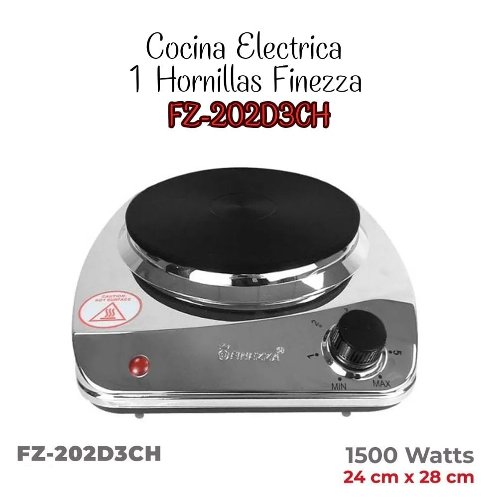 Cocina Electrica Finezza 1 Hornilla - Acero FZ-202D3CH