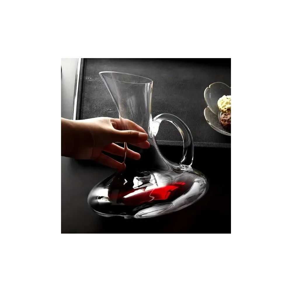 Decantador de Vino Con Asa cuello de cisne