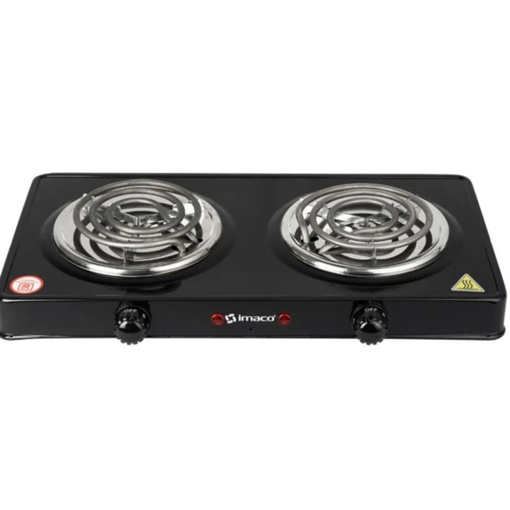 Cocina Electrica de Mesa Imaco HP1400 Dos Hornillas Negro