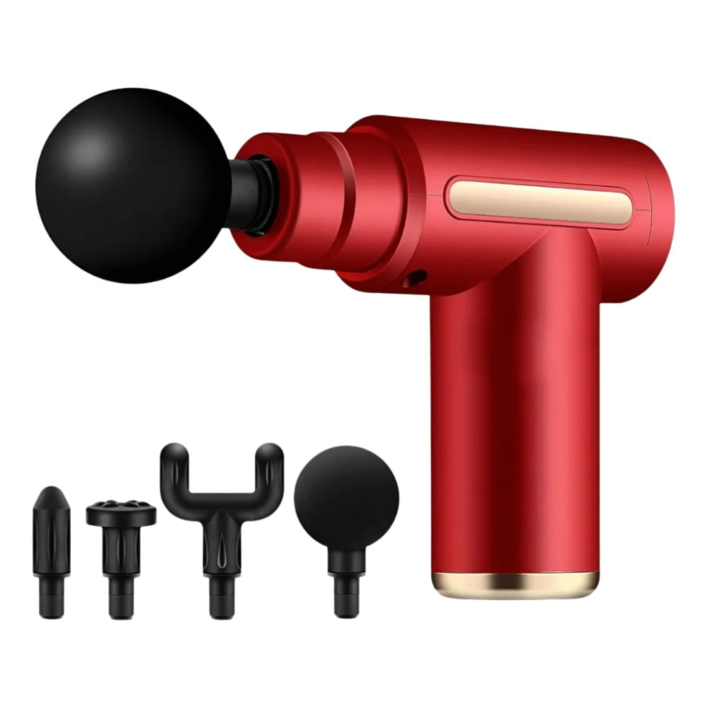 Pistola De Masaje Muscular Para Relajar Aliviar El Dolor Rojo