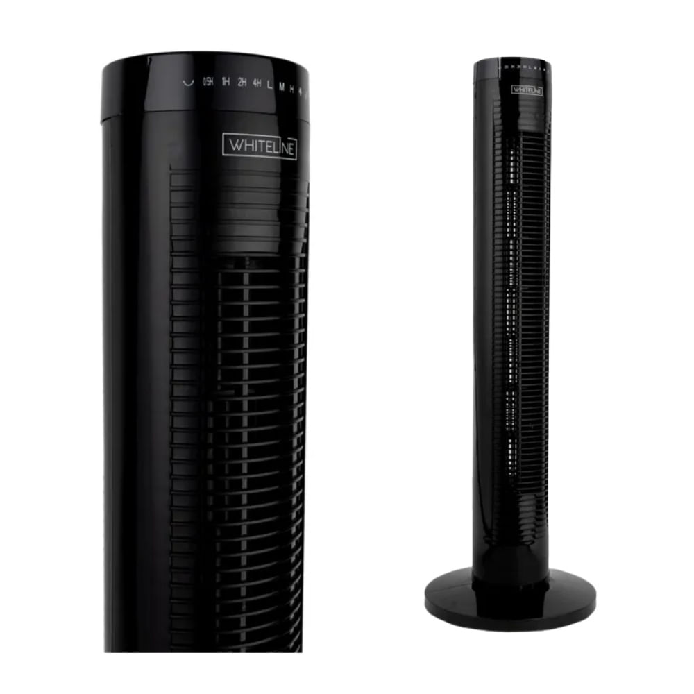 Ventilador de Torre Giratorio Silencioso 3 Velocidades 45W de 70? 220V Whiteline