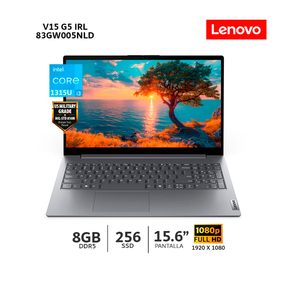 Laptop Lenovo V15 G5 IRL Intel Core i3-1315U 8Gb Ram 256Gb SSD 156 FHD - 83GW005NLD