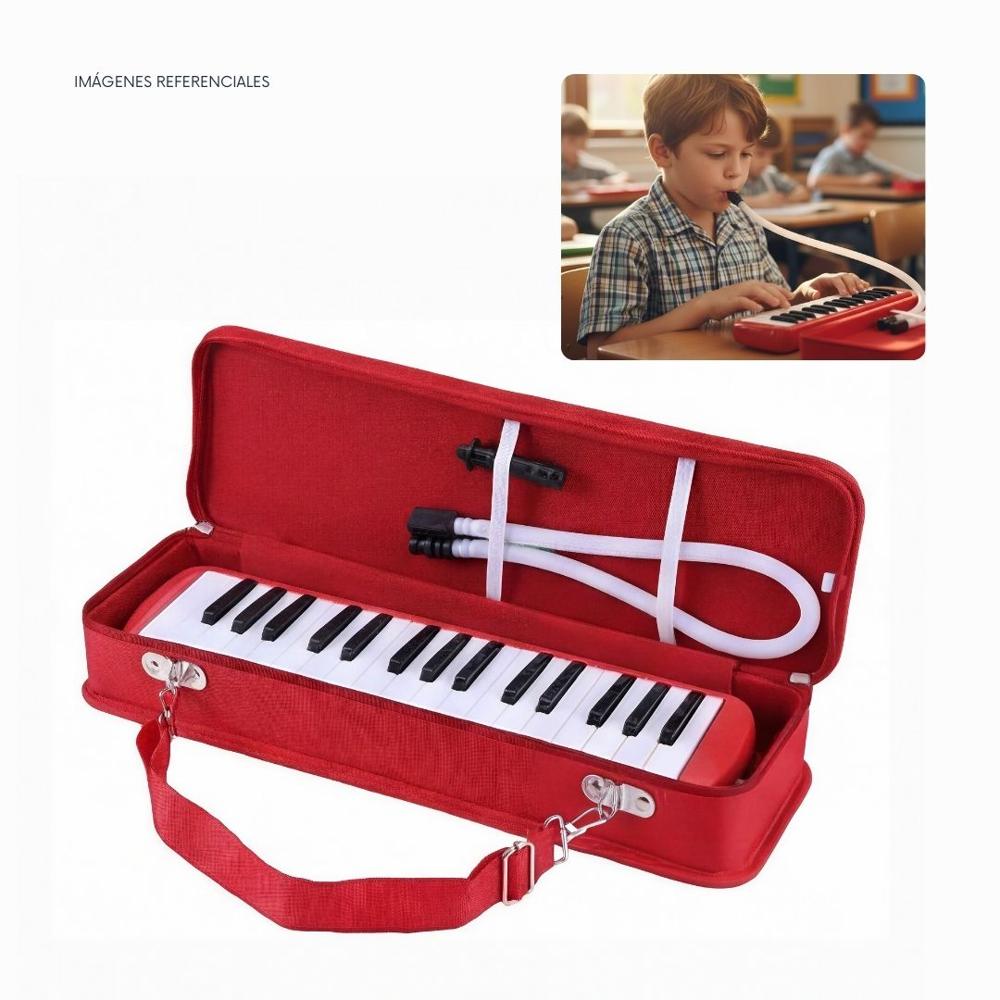 Melódica de 32 teclas California - Color Rojo con Estuche Rígido