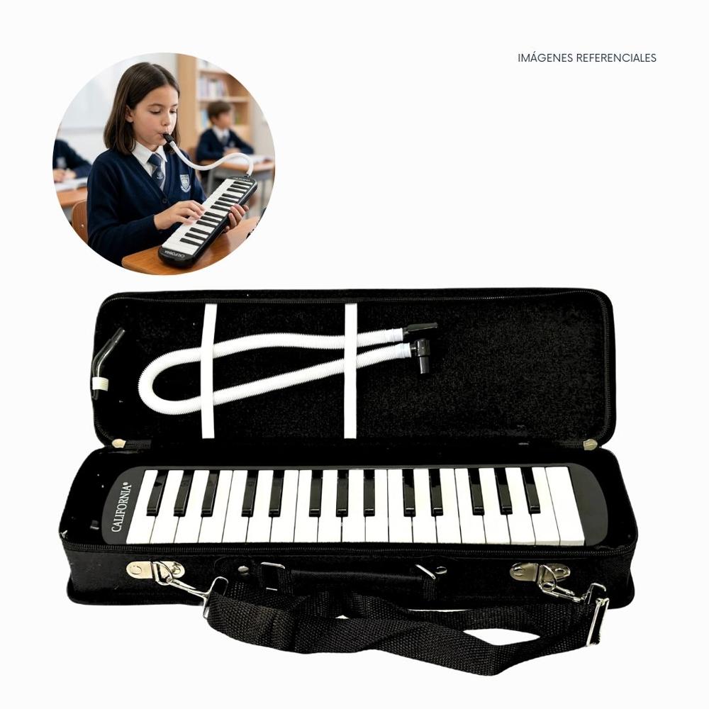 Melódica de 32 teclas California - Color Negro con Estuche Rígido