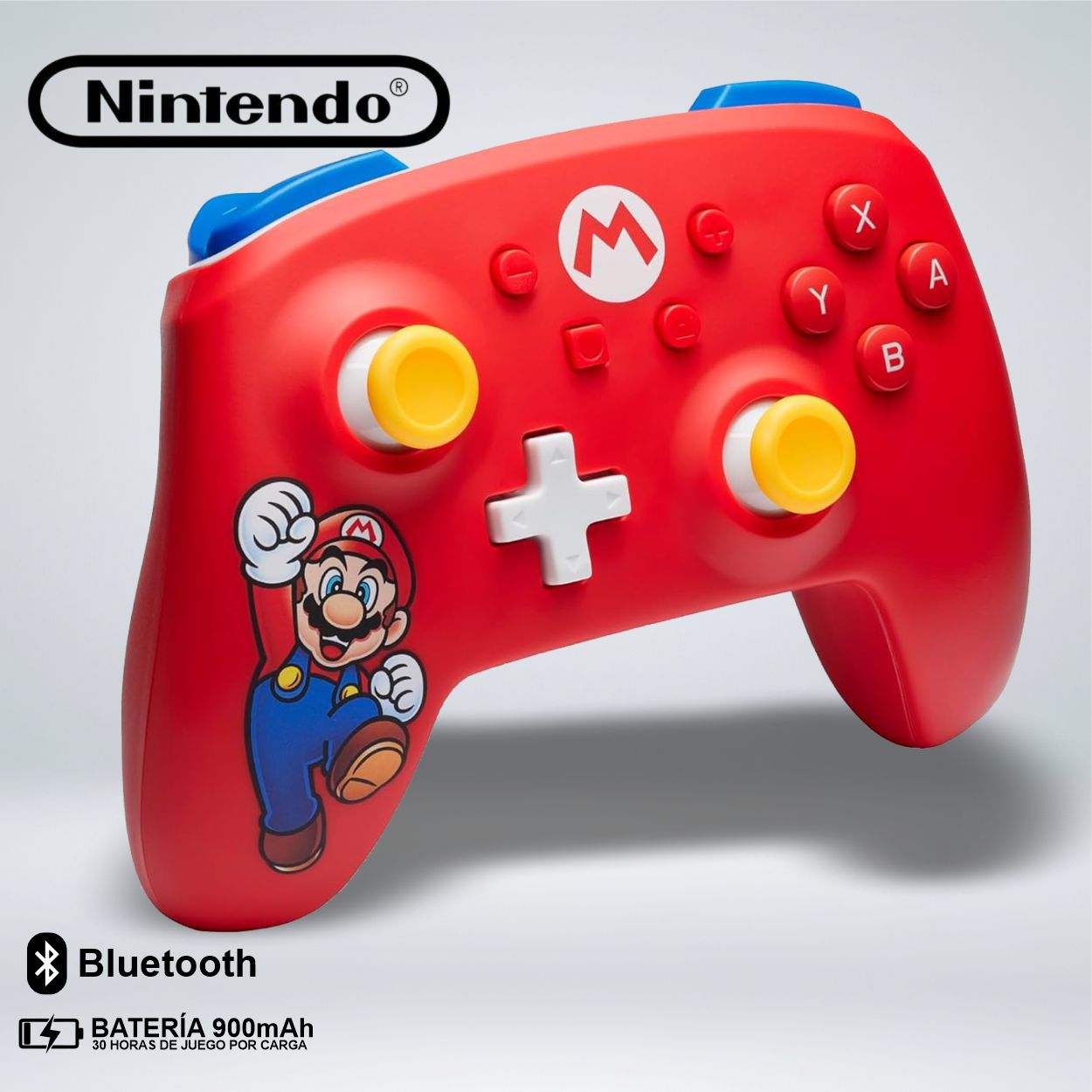 MANDOS NINTENDO SWITCH SUPER MARIO ROJO WIRELESS