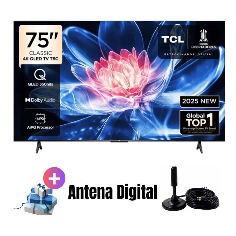Televisor TCL 75'' UHD 4K QLED 75T6C GoogleTV 2025 - ANT