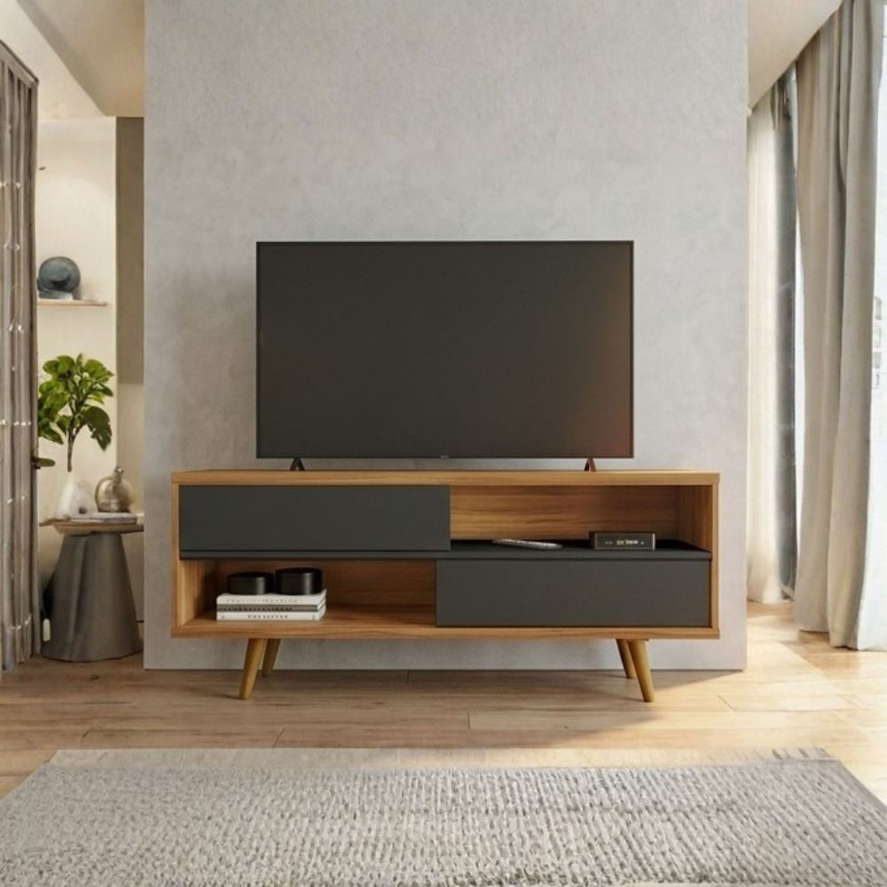 Mesa de TV 50'' Masao Marrón y Plomo | Masiva Home Mesa de TV 50'' Masao Marrón y Plomo | Masiva Home