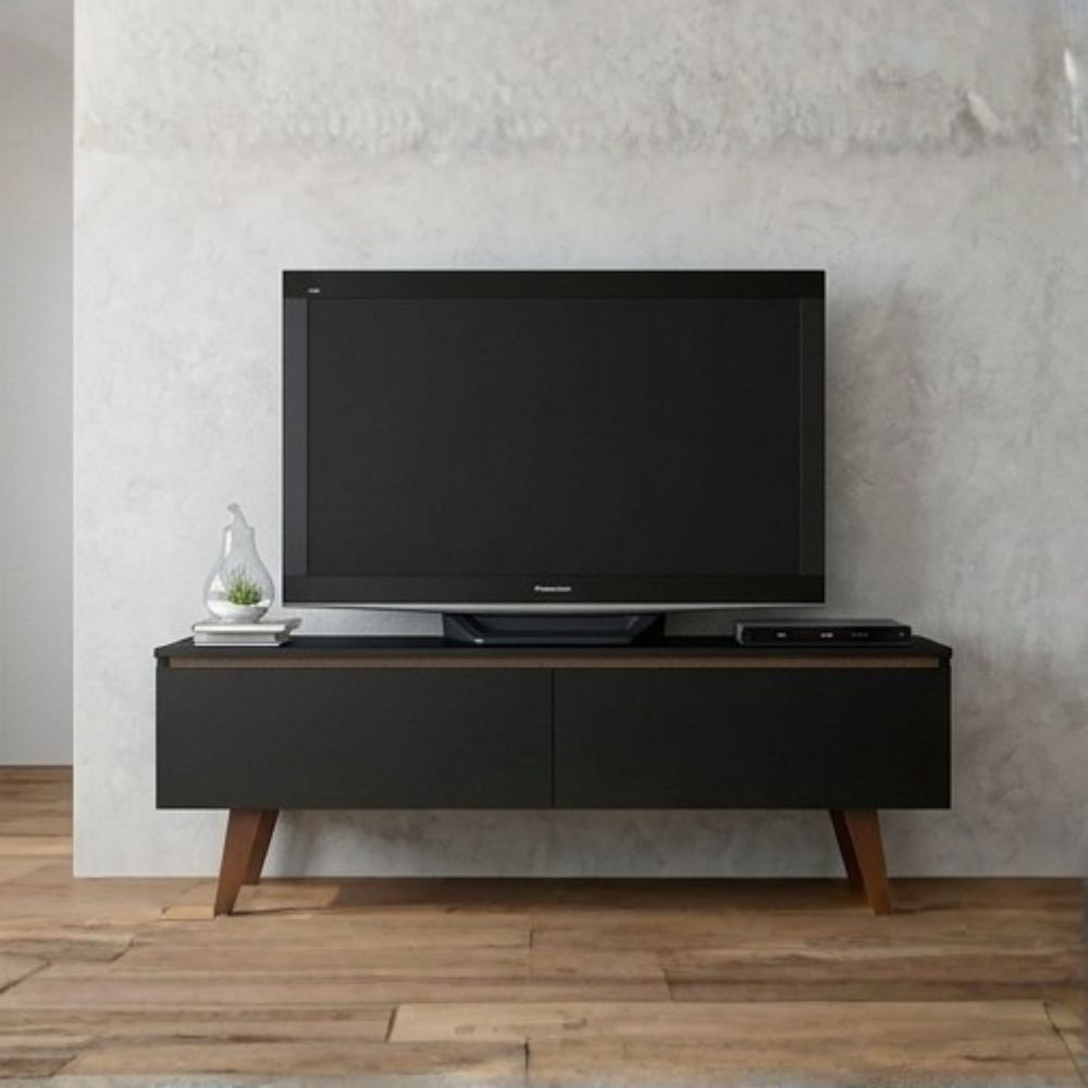 Mesa de TV 50'' Yuntae Negro y Marrón - Masiva Home Mesa de TV 50'' Yuntae Negro y Marrón - Masiva Home