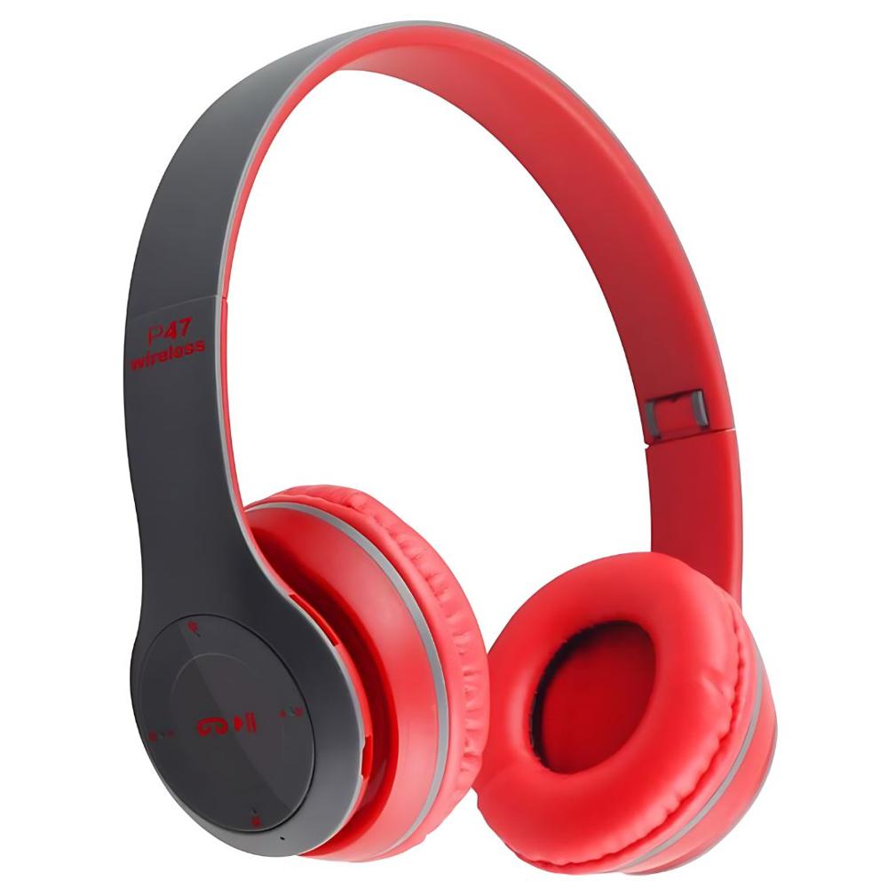 Audífonos Inalámbricos con Bluetooth P47 Rojo Audífonos Inalámbricos con Bluetooth P47 Rojo
