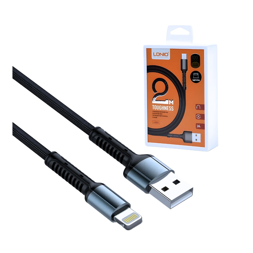 Cable Lightning 2 metros de 2.4A LDNIO LS64