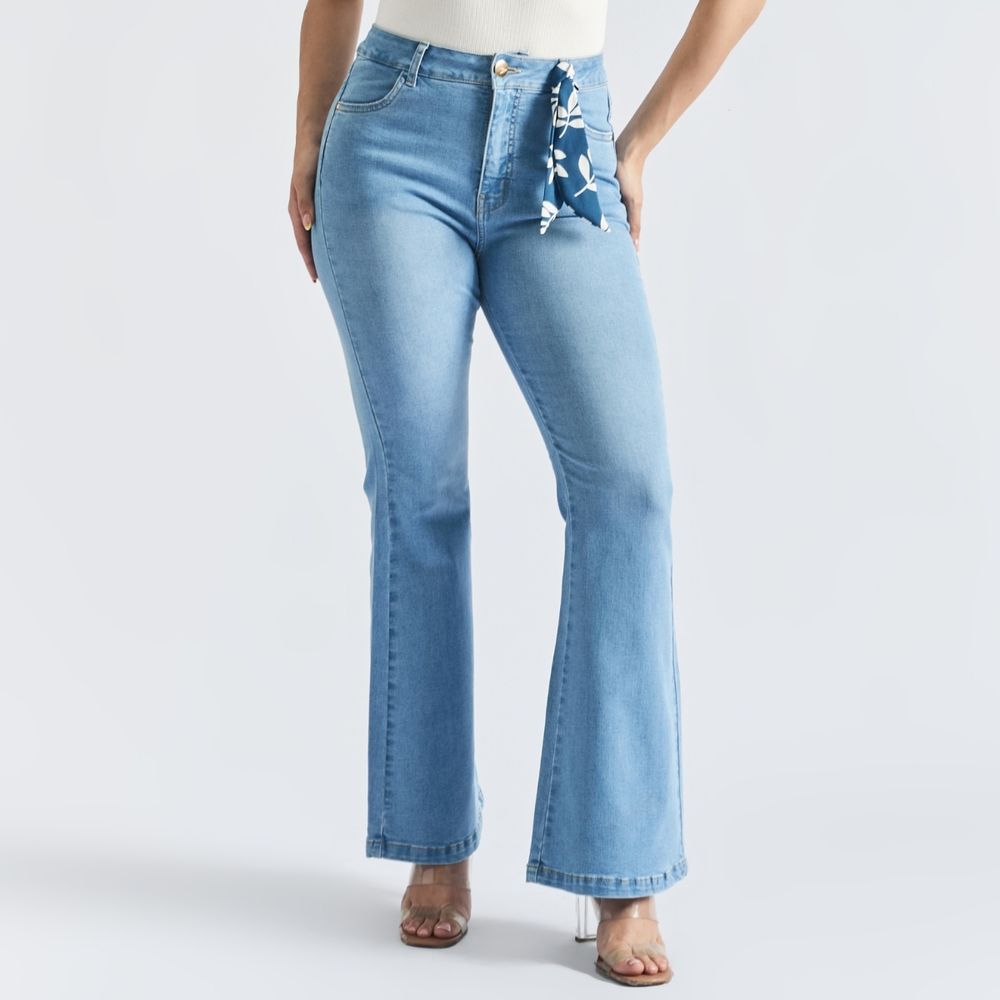 Jean Flare para Mujer Parada111 Aixax Color Celeste - 32 Jean Flare para Mujer Parada111 Aixax Color Celeste - 32