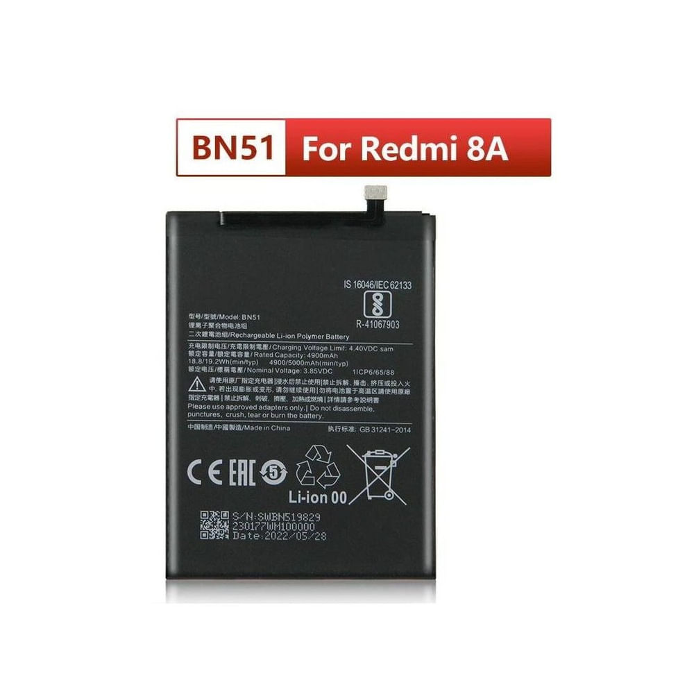 BATERIA REDMI 8 - BN51 TORIGINAL-SM  NUEVO-NEGRO