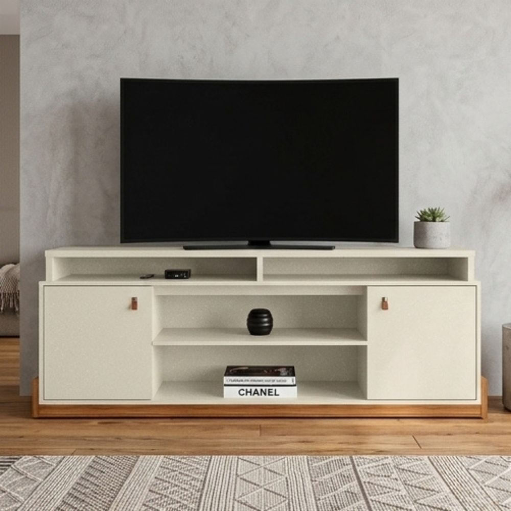 Mesa de TV 55'' Sean Blanco y Marrón | Masiva Home Mesa de TV 55'' Sean Blanco y Marrón | Masiva Home