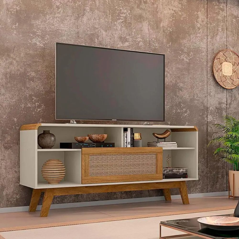 Mesa de TV 55'' Nobuya Beige y Marrón | Masiva Home Mesa de TV 55'' Nobuya Beige y Marrón | Masiva Home