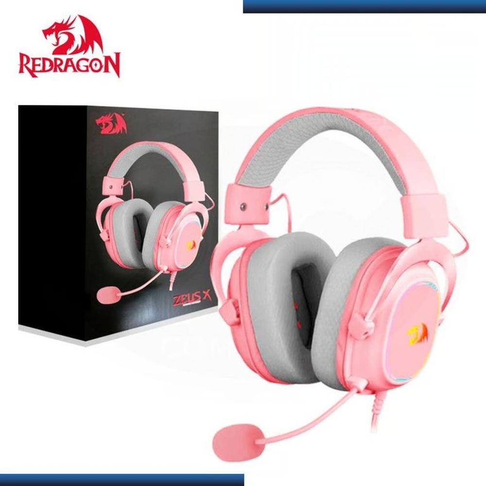 Auriculares Redragon Zeus X RGB H510P-RGB ROSADO