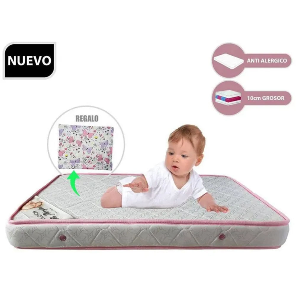 P Colchón para Cuna Pack  Play de 3 Rosado
