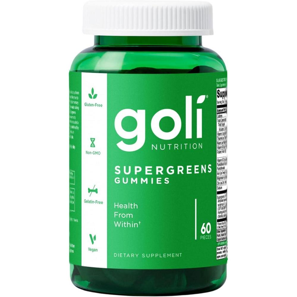 Goli Supergreens con Vitaminas A, B6, B12 y Probióticos