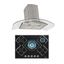 Cocina Empotrable Karad 5 Hornillas + Campana Decorativa Curva P 90