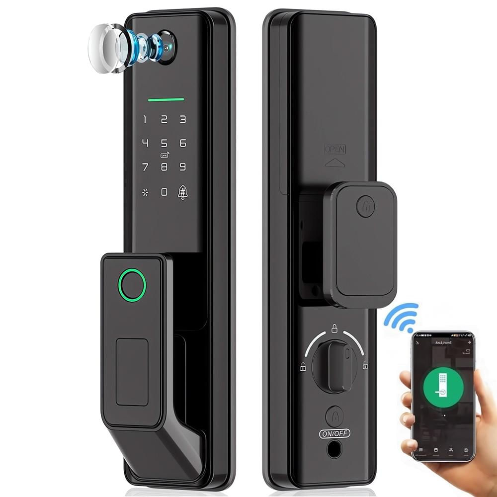 Cerradura Inteligente Smart Chapa Biométrica Negro G1 Pro Negro