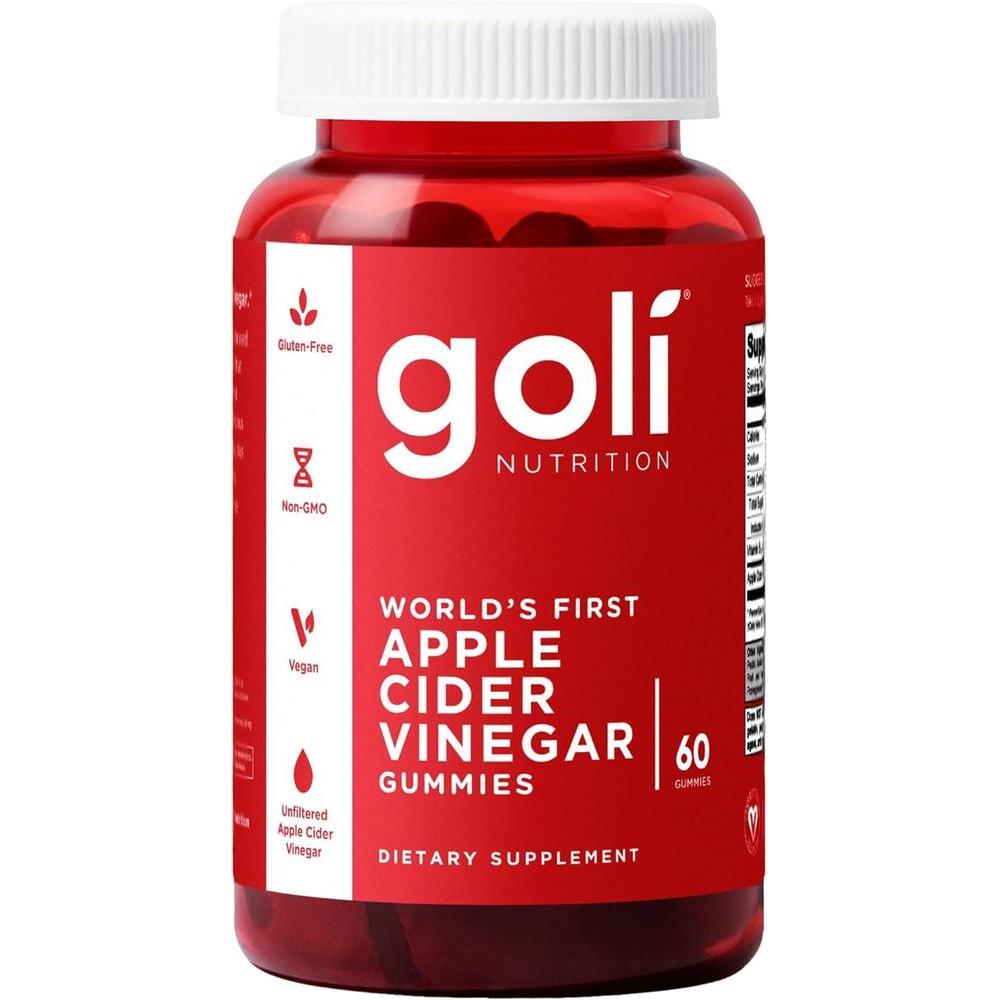 Gomas Veganas de Vinagre de Manzana Goli, 60 piezas