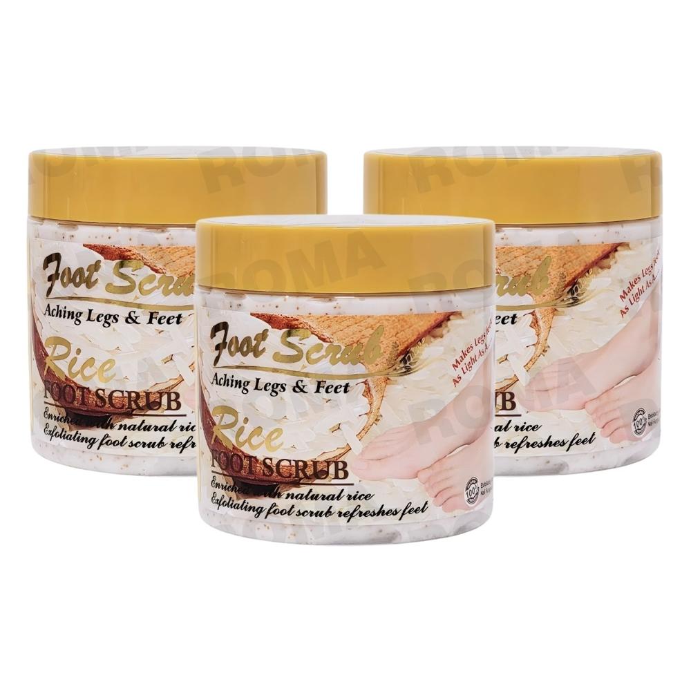 PACK 3 EXFOLIANTE PARA PIES ARROZ 500ML WOKALI