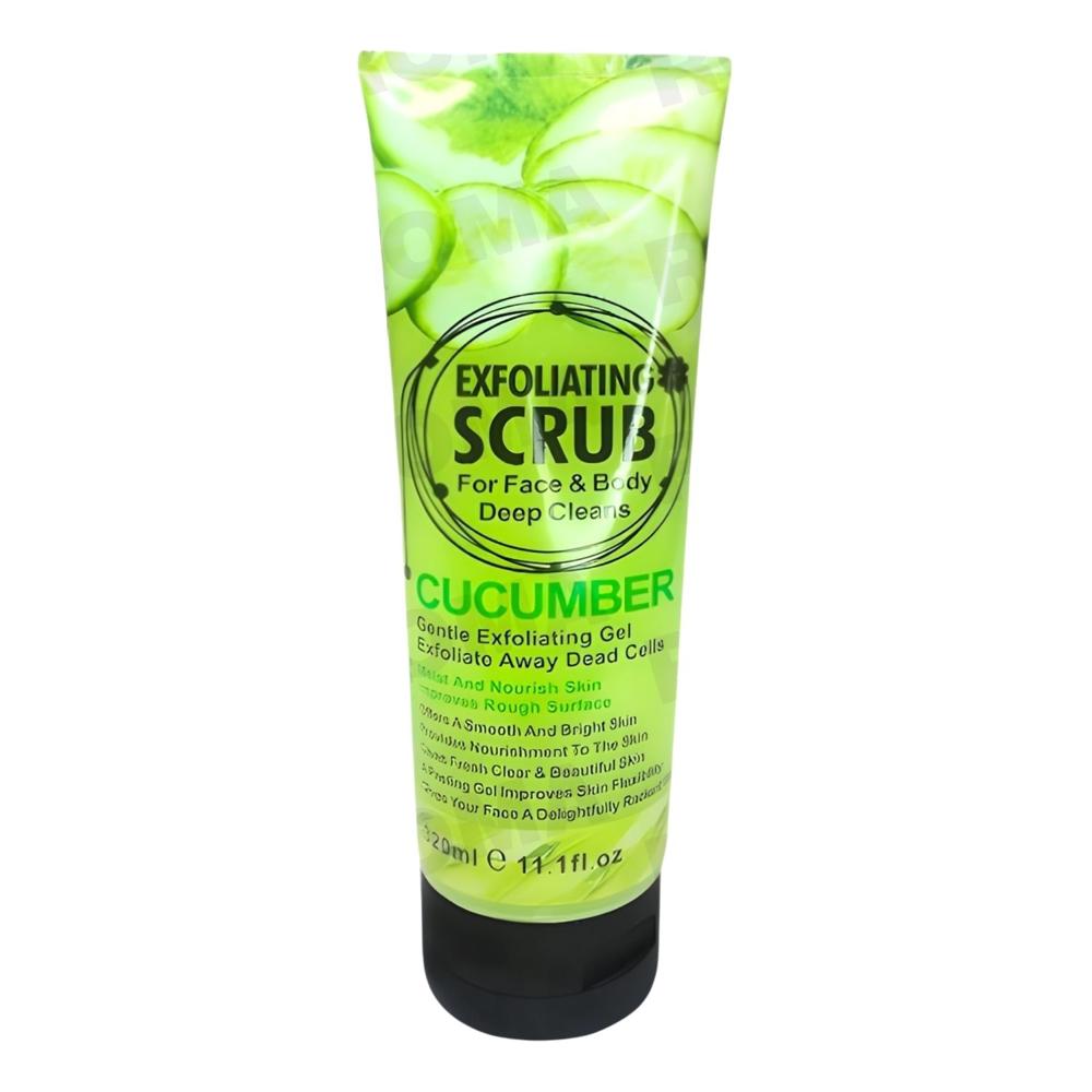EXFOLIANTE FACIAL Y CORPORAL PEPINO 320ML WOKALI