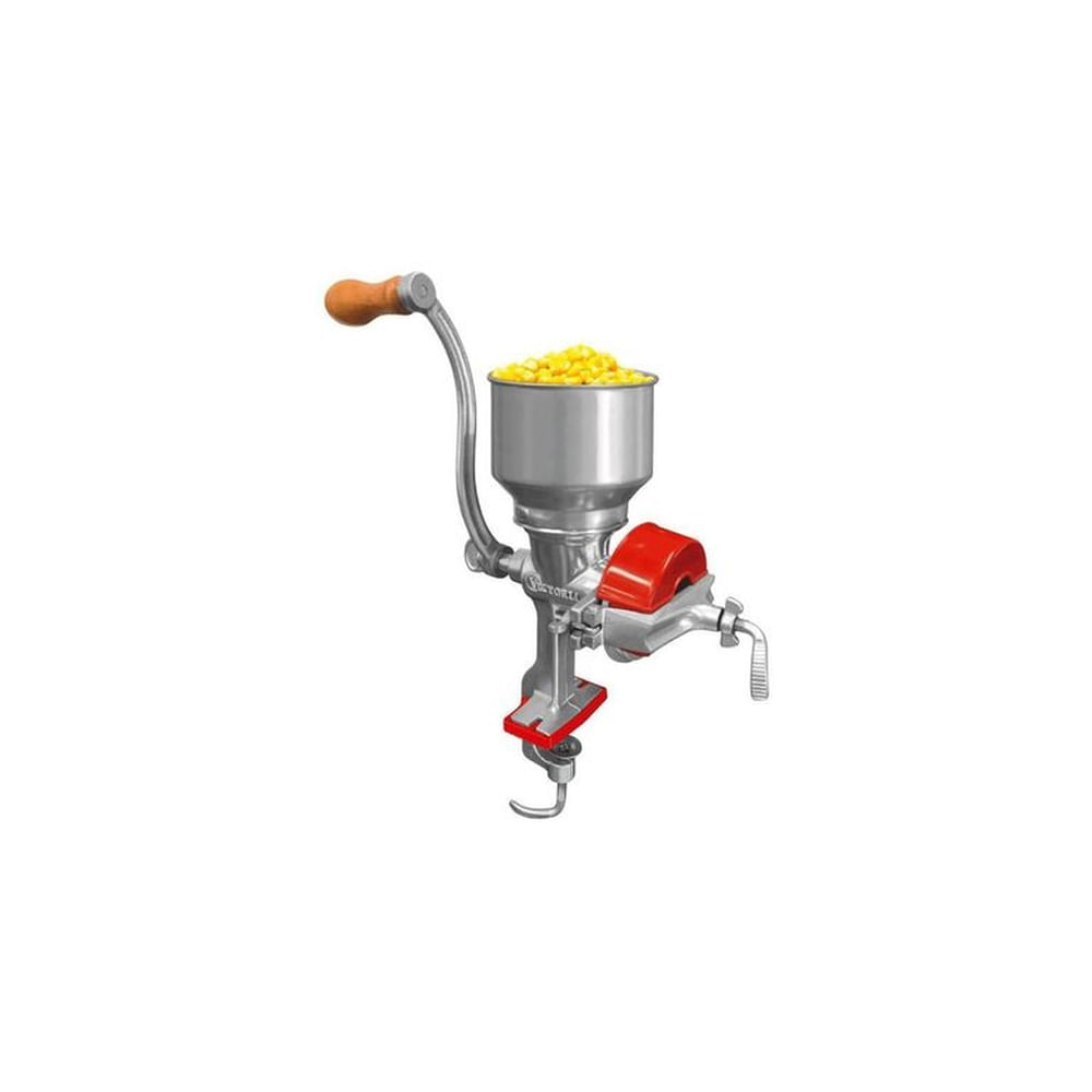 Molino de granos manual tolva alta hierro fundido