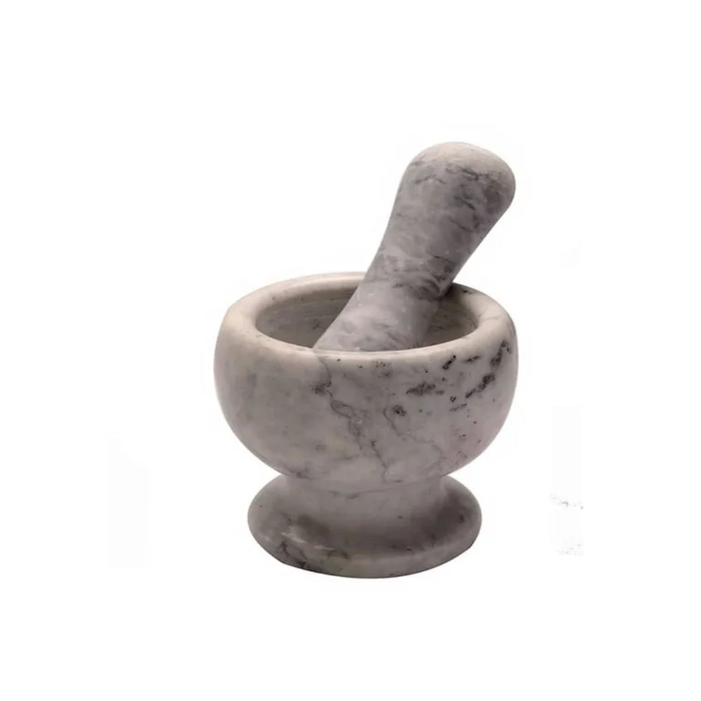 Mortero de Mármol Deco Home con Machacador - Gris