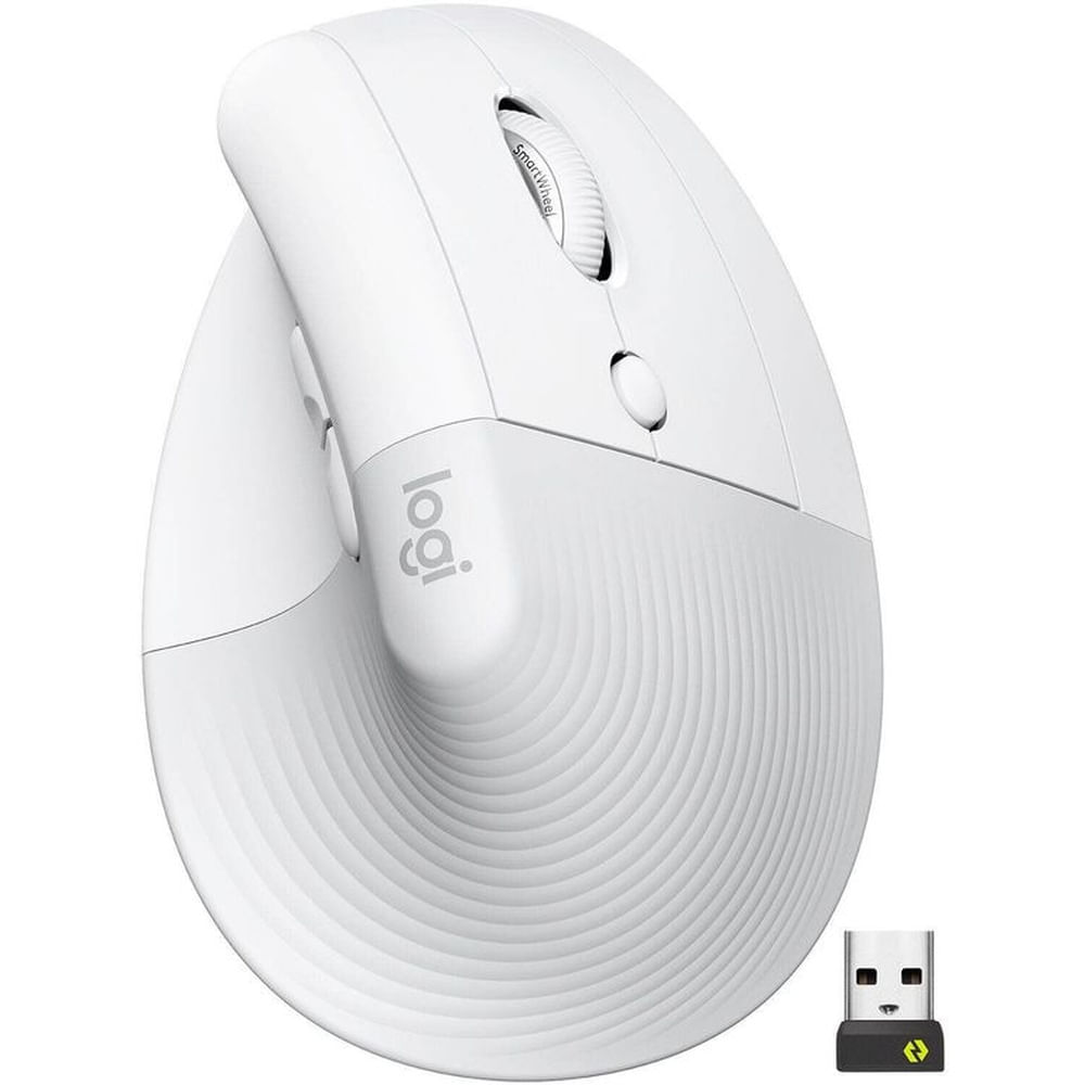 Mouse Logitech Lift Wireless Vertical Ergonómico Blanco