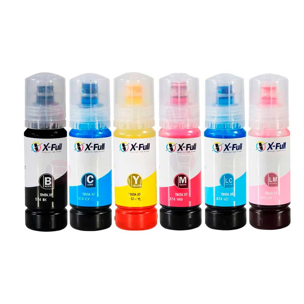 KIT 6 TINTAS EPSON T574 70ML L8050 Compatible