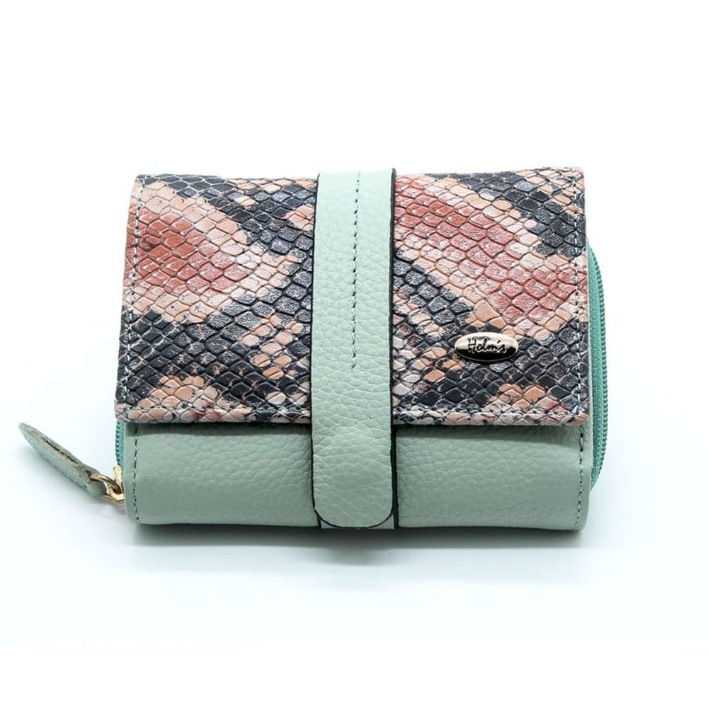 BILLETERA HOLMS CUERO B115 DAMA MENTA