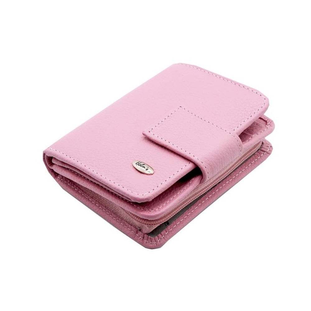BILLETERA HOLMS CUERO B161 DAMA ROSADO
