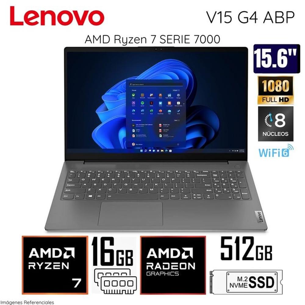 Laptop Lenovo V15 G4 ABP AMD Ryzen7 7730U 16GB RAM 512GB SSD 15.6  FHD - 82YY002YLM