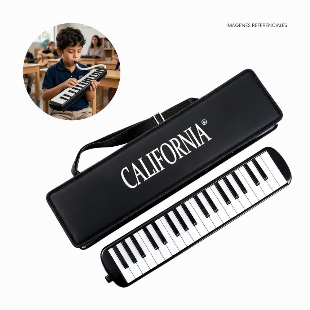 Melódica de 37 teclas California - Color Negro con Estuche Rígido