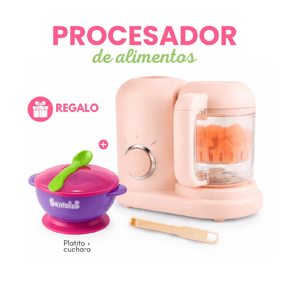 Procesador de Alimentos 3 en 1 para Bebés con Platito y cuchara - MELÓN