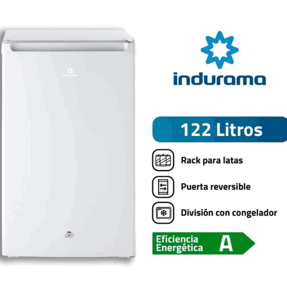 Frigobar INDURAMA 122L Blanco RI-159BL.