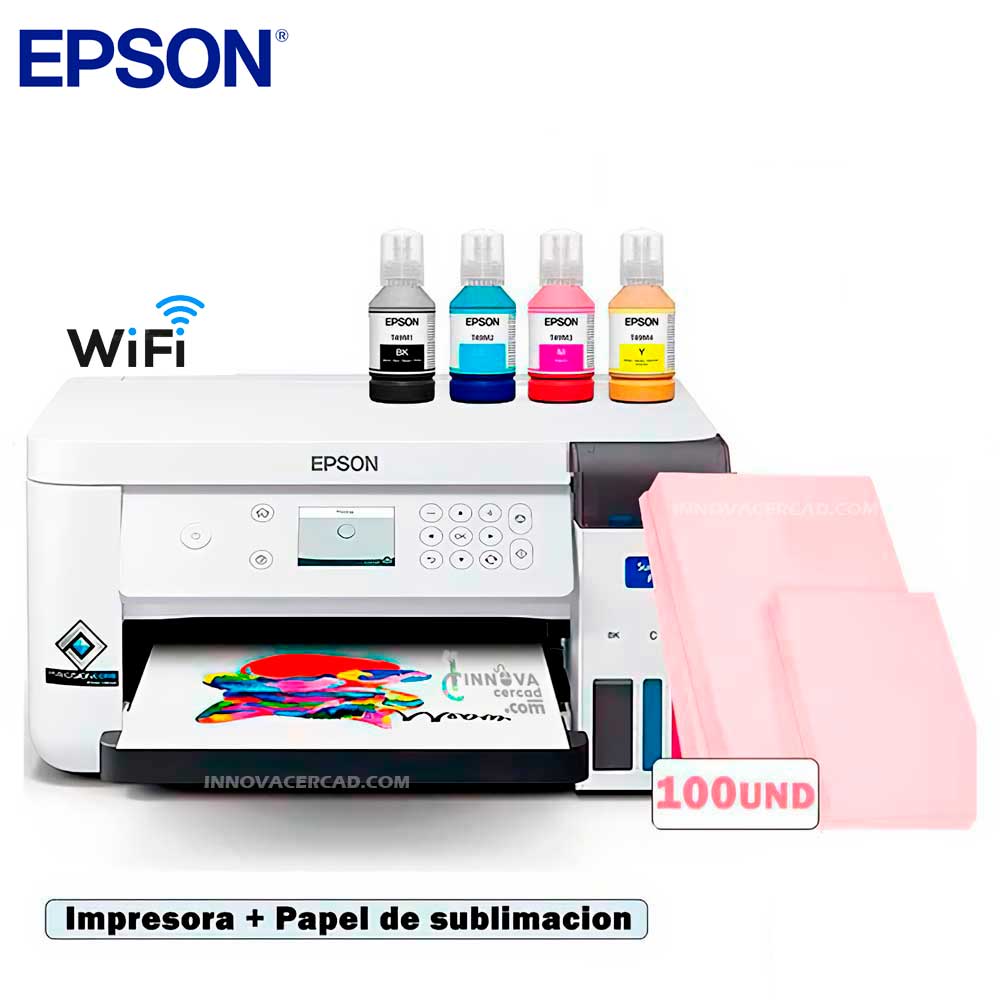 Impresora De Sublimacion Epson Surecolor F170 mas 100 und papel de sublimacion