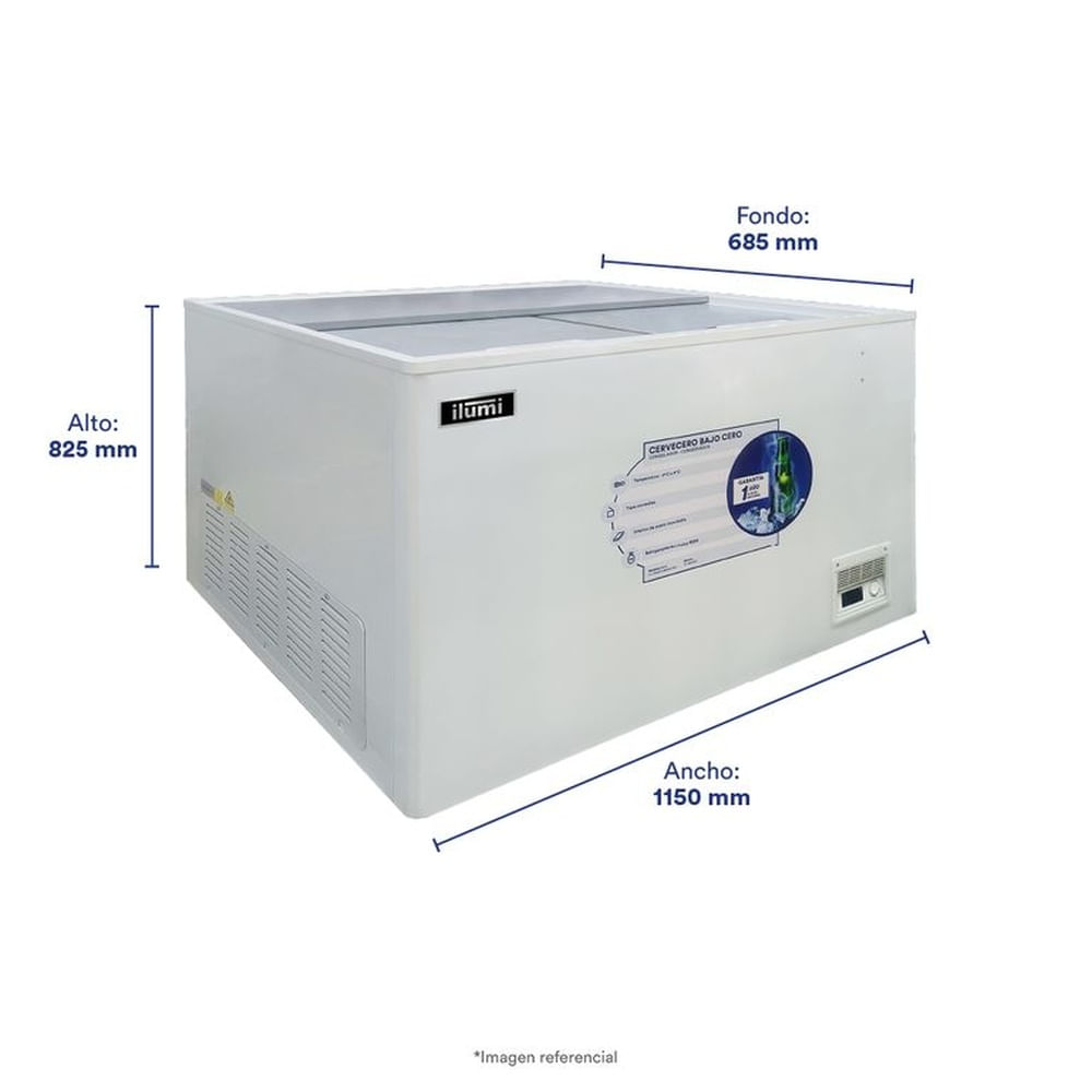 Congelador Ilumi para cervezas de 380 litros