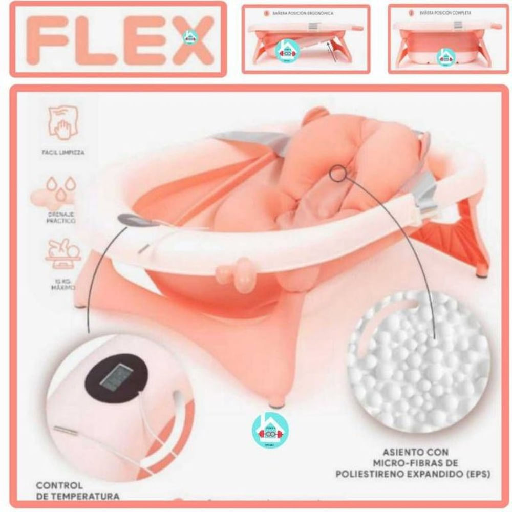 Tina Bañera plegable con Control De Temperaturacojin Flex M