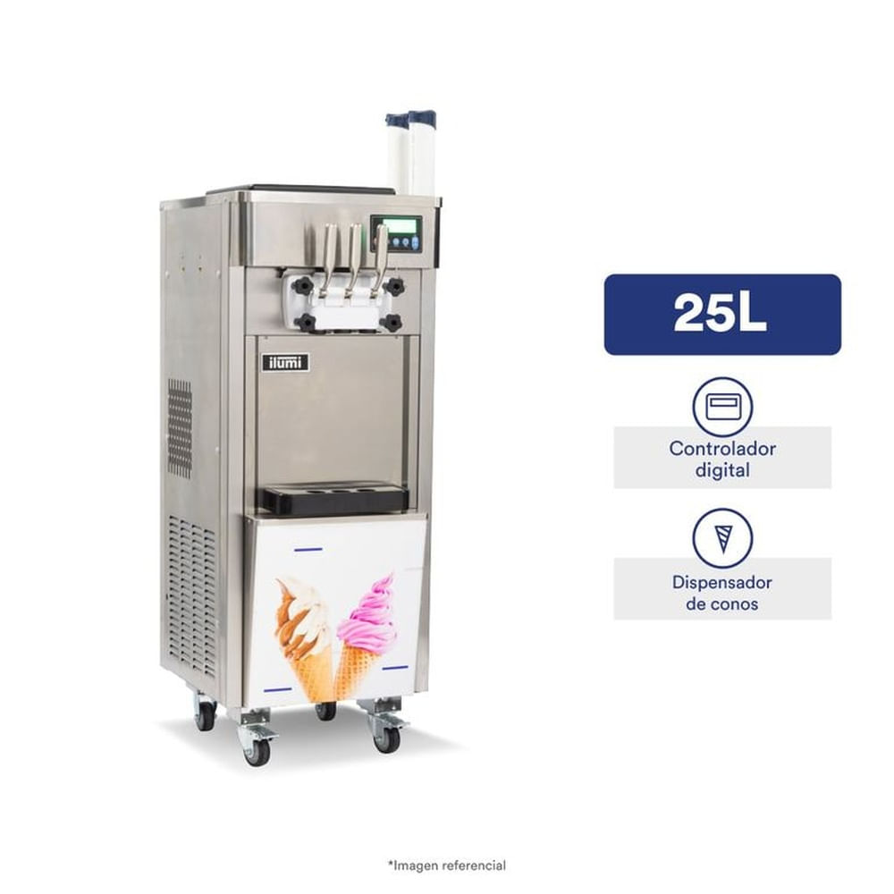 MAQUINA DE HELADO SOFT ILUM 25LTS