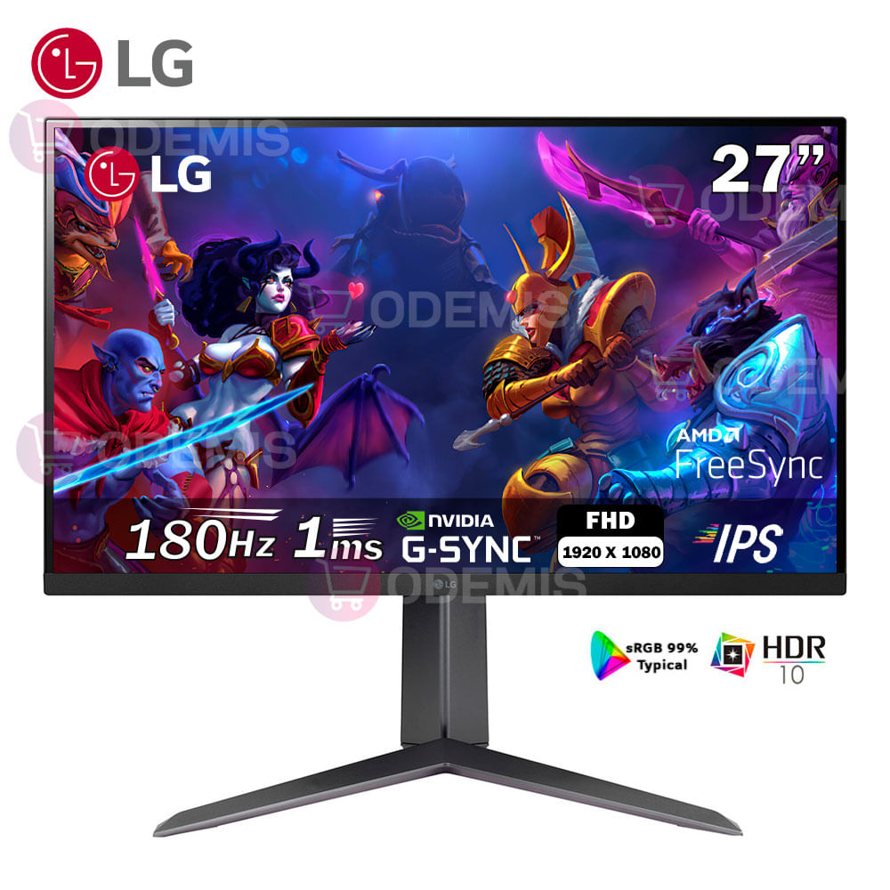 MONITOR GAMING LG UltraGear 27GS65F-B 27 IPS FHD 180Hz 1ms G-Sync