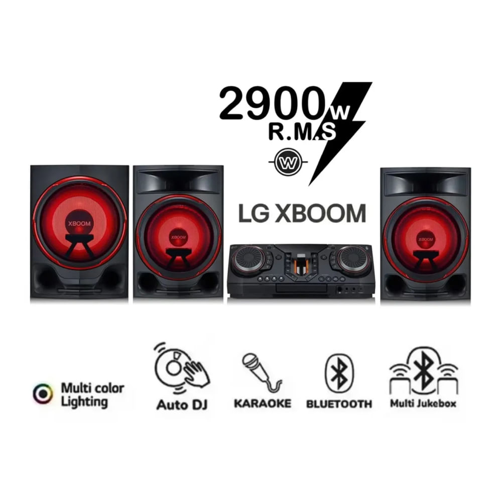 Minicomponente LG XBOOM CL88 Bluetooth Karaoke Party Link 2900w