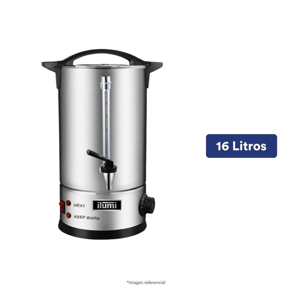 Cafetera electrica ilumi 16 litros con filtro