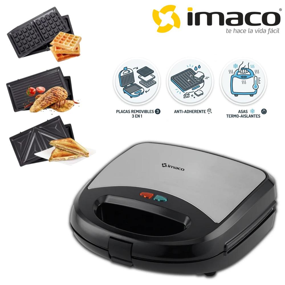 Sandwichera Intercambiable Imaco ISG2009WM 3 en 1 placas