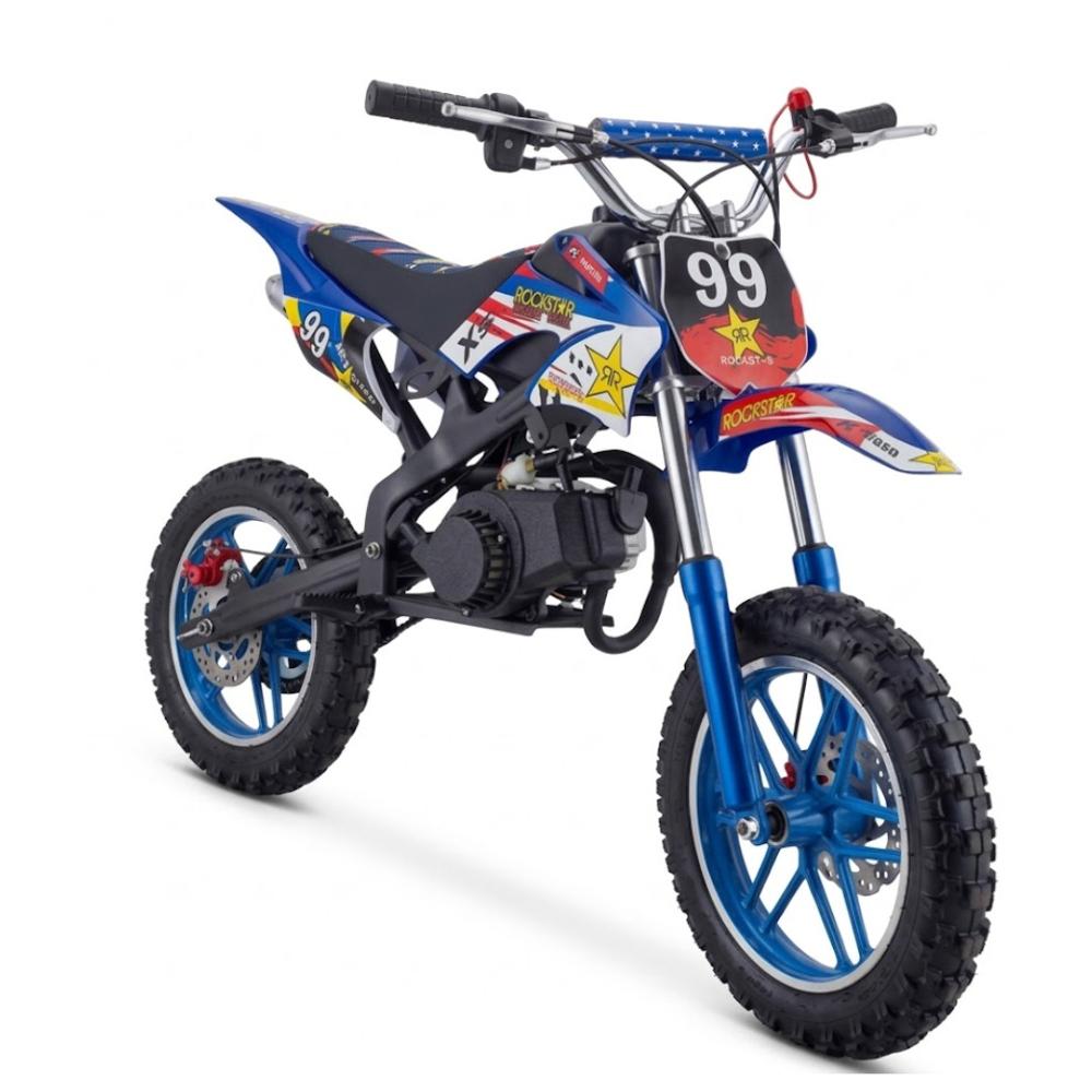 MINIMOTO MOTOCROSS PARA NIÑOS Y NIÑAS 49CC 2 TIEMPOS AZUL CST